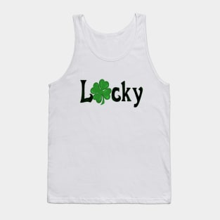 St.Patrick 's Day Print Label Tank Top